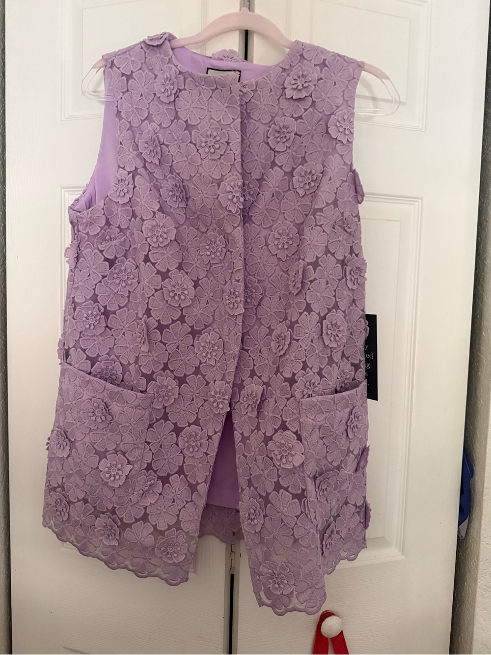 TUCKERNUXK Lilac Lace Petal Delphine Top L- ships next business day.